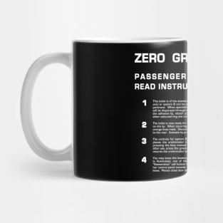 Zero Gravity Toilet (white text) Mug